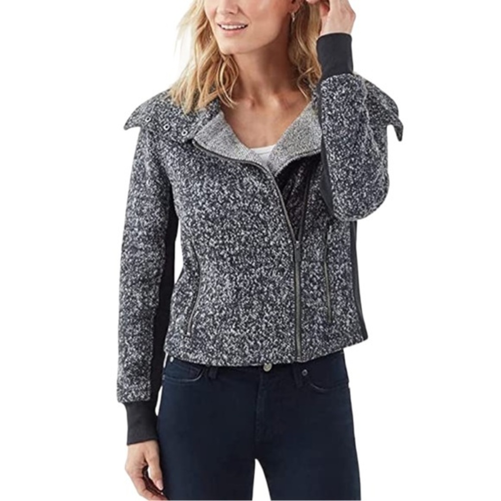 Splendid Margaux Tweed Bomber Navy Size Small